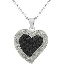 Black Diamond Heart Pendant