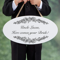 Write Your Own Personalized Wedding Oval Wood Sign