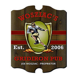 Personalized Vintage Gridiron Pub Sign