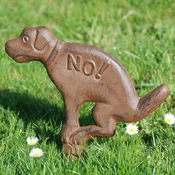 Cast Iron "No Poop" Doggy Yard Sign