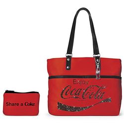 Share A Coke Personalized Charm Tote with Cosmetic Bag