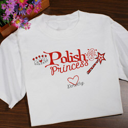 Personalized Polish Princess Youth T-Shirt