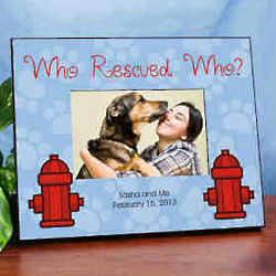 Personalized Rescued Dog Printed Frame
