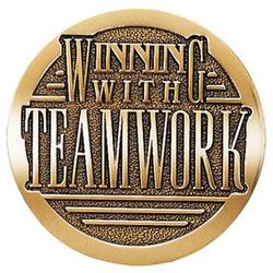 Winning with Teamwork Brass Medallion