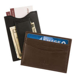 Personalized Nappa Leather Magnetic Money Clip Wallet