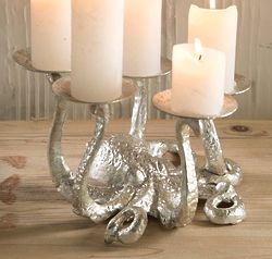 Iron Octopus Candle Holder