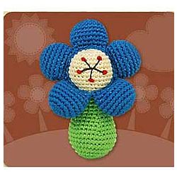 Handcrafted Knit Flower Rattle