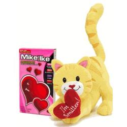 Smitten Plush Kitty Cat with Heart Candy