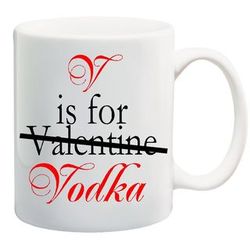 V Is For Valentine Vodka Mug