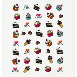 Chocolate Scented Scratch and Sniff Nail Stickers