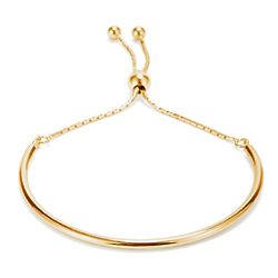 Curved Bar Gold Bolo Slider Bracelet