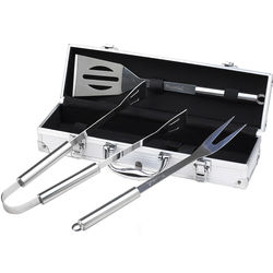 The Sting BBQ Camp Tool Set with Aluminum Case