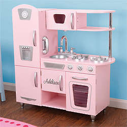 Kid's Pink Personalized Kitchen Playset