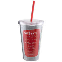 Sisters Are Like Stars Red Tumbler