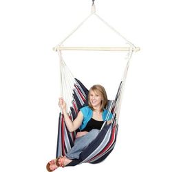 Fabric Hanging Hammock Chair with Two Cushions