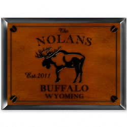 Personalized 12x9 Moose Cabin Sign