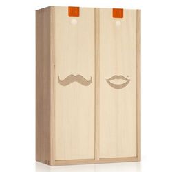 Mouth to Mouth Personalized His and Her Wine Box