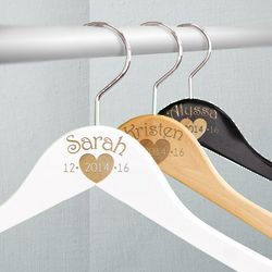 Engraved Wedding Party Wooden Hanger