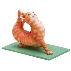 Yoga Tabby Cat Figurine