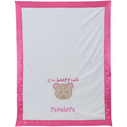 I'm Beary Cute Girl's Personalized Blanket