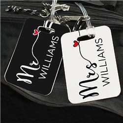Mr. And Mrs. Personalized Luggage Tag