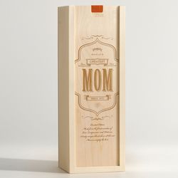 World's Greatest Mom Personalized Wine Box