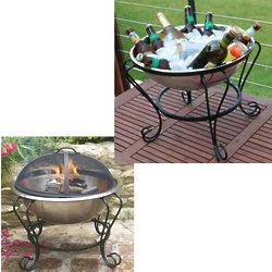 18 In Stainless Steel Fire And Beverage Tub