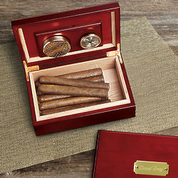 Personalized Cherry Wood Humidor