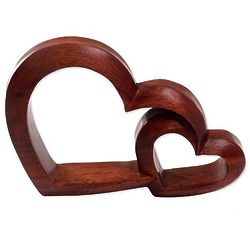 Warm Hearts Wood Sculpture