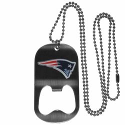 Personalized New England Patriots Chain Necklace & Bottle Opener