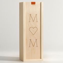 Mom I Heart You Personalized Wine Box
