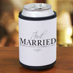 Just Married Personalized Koozie