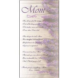 Poem for Mom Personalized Wall Art Panel