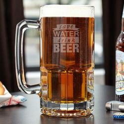 Save Water Drink Beer Colossal Beer Mug