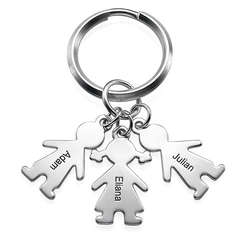 Keychain with Children Charms