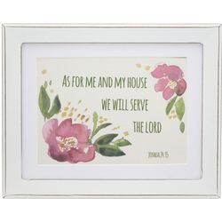 As For Me Framed Bible Verse Print