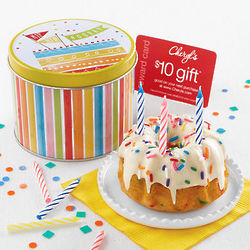 Birthday Confetti Cake in Tin with $5 Reward Card