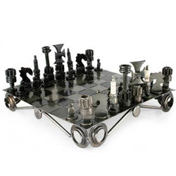 Recycling Challenge Auto Part Chess Set