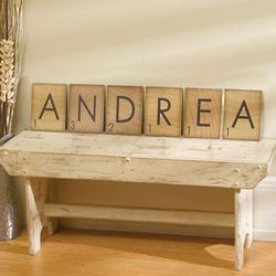 Personalized Game Piece Wall Art with 5 Letters