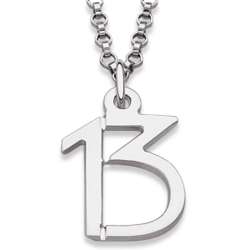Sterling Silver Personalized Number Necklace