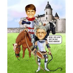Personalized Caricature Camelot Art Print