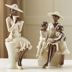 Book Lovers Figurines Family Bible Reading Time