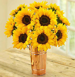 Sunflower Bouquet in Copper Vase