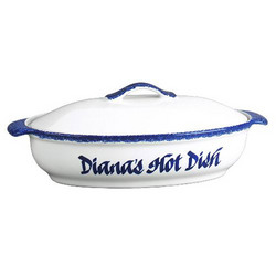 Personalized Covered Oval Baker