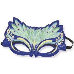 Kid's Fanciful Fabric Peacock Mask