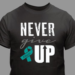 Personalized Ribbon Never Give Up T-Shirt