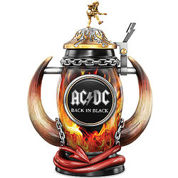 AC/DC Back In Black Red Hot Rock Tribute Stein