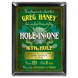 Hole in One Personalized Plaque