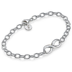 Infinity Bracelet in Sterling Silver with Tiffany Style Chain