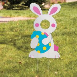 Easter Bunny Face Yard Stake